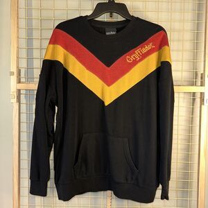 Harry Potter Men’s S / Women’s M Gryffindor Sweatshirt Black Red Gold Pocket